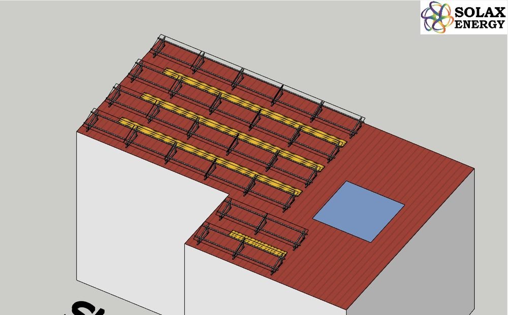 3D rooftop solar system design layout